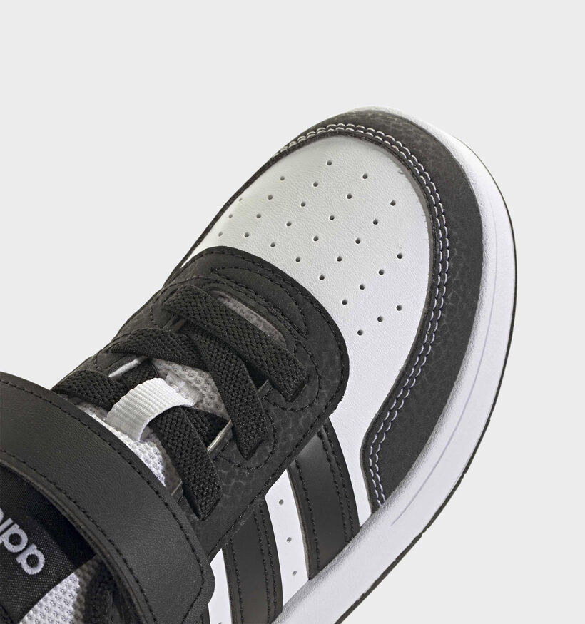 adidas Breakbase Baskets en Blanc/Noir pour gar&ccedil;ons (372770) - pour semelles orthop&eacute;diques