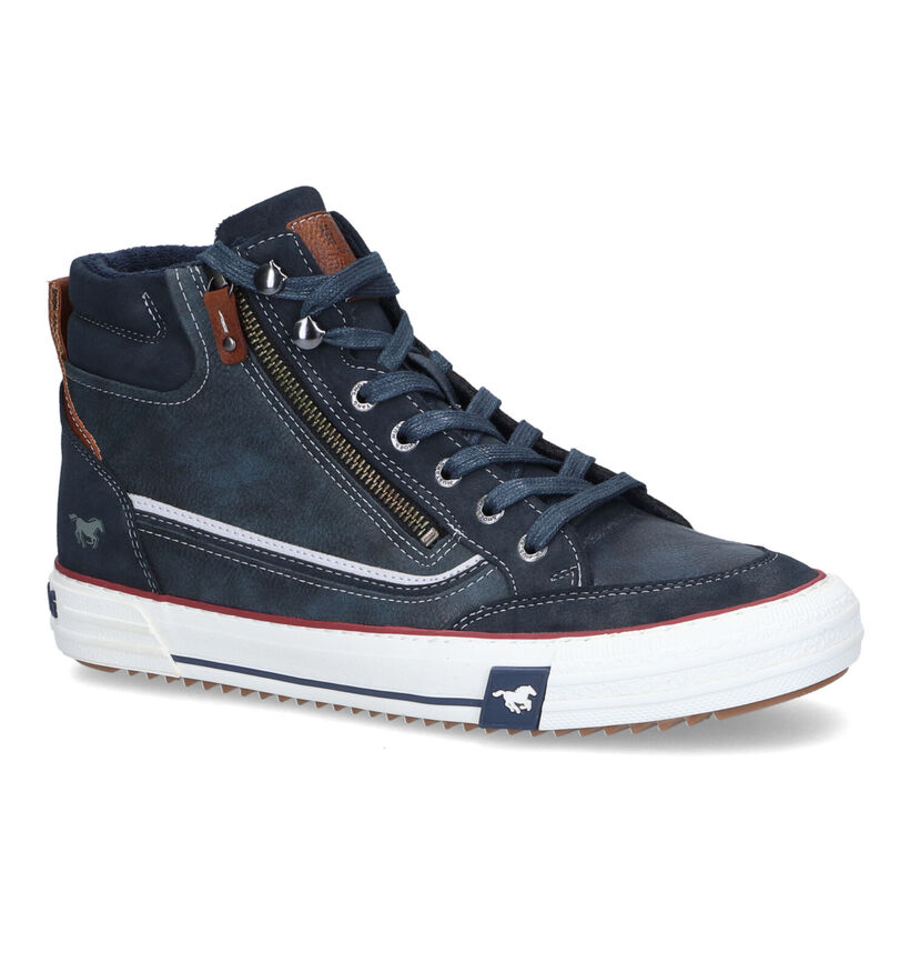 Mustang Chaussures hautes en Bleu foncé pour hommes (313564)