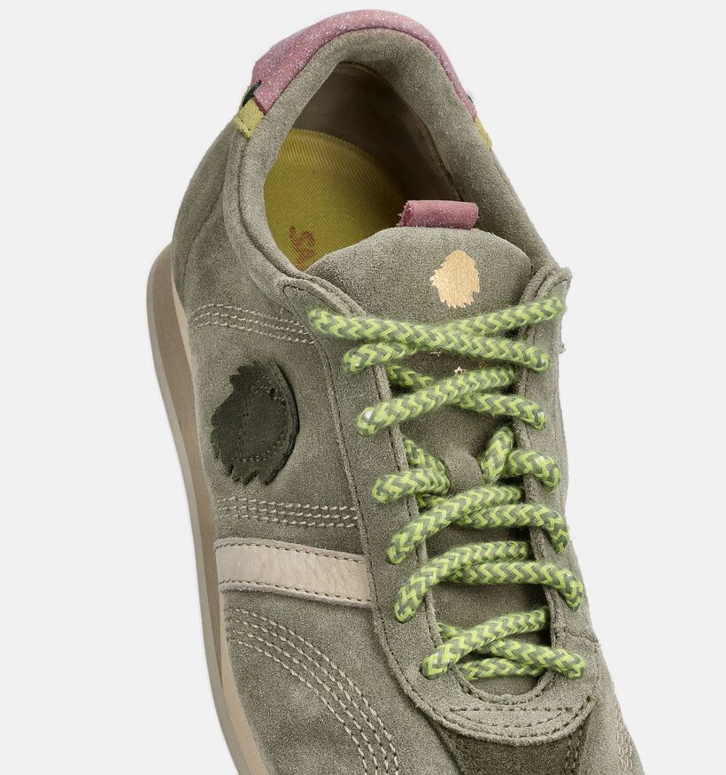 Satorisan Stardust Suede Baskets en Vert pour hommes (369911) - pour semelles orthop&eacute;diques