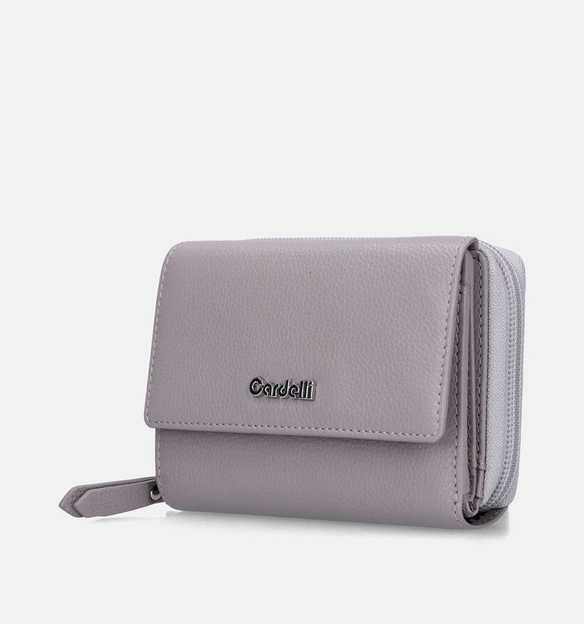 Euro-Leather Porte-monnaie zippé en Beige pour femmes (353539)