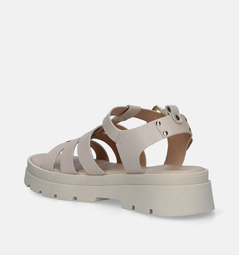 Signatur Beige Plateausandalen voor dames (337886)