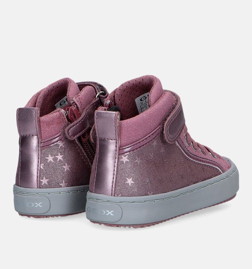 Geox Kalispera Baskets montantes en Rose pour filles (330136) - pour semelles orthopédiques