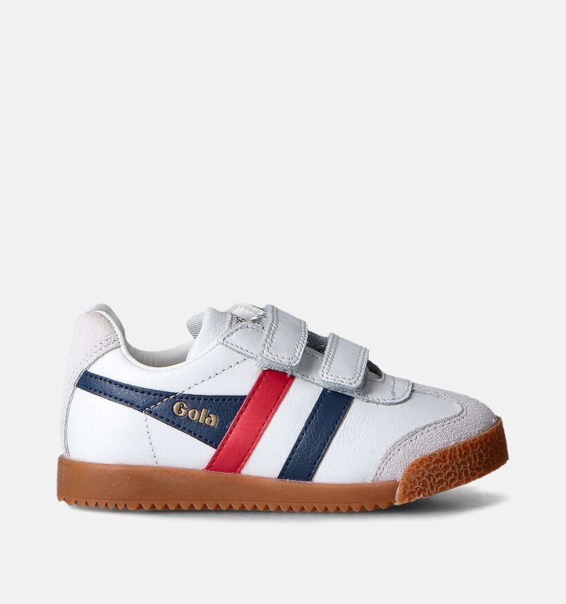 Gola Harrier Leather Witte Velcroschoenen voor meisjes, jongens (362451)