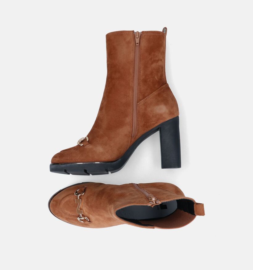 Nathan-Baume Bottines à talons en Cognac pour femmes (315978)