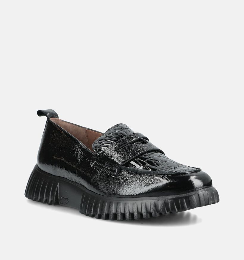 Wonders Zwarte Mocassins voor dames (381442) - geschikt voor steunzolen