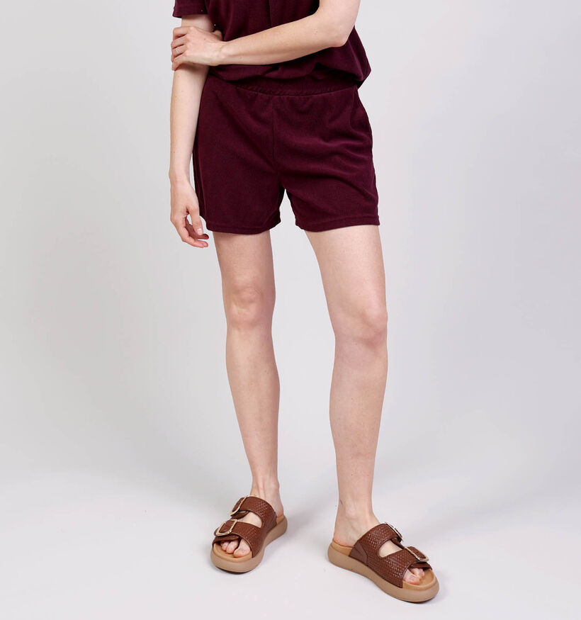 JDY Terry Pocket Bordeaux Short voor dames (374854)