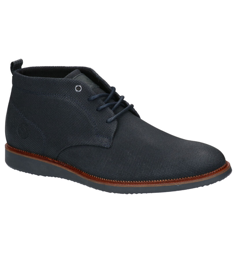 Bullboxer Blauwe Hoge Schoenen in nubuck (276958)