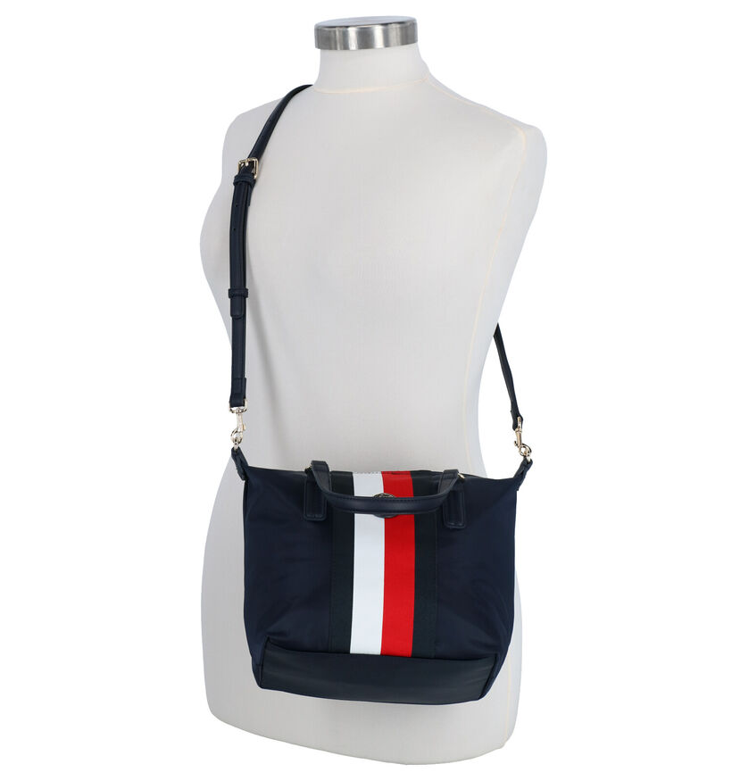 Tommy Hilfiger Poppy Small Tote Blauwe Handtas in stof (256993)