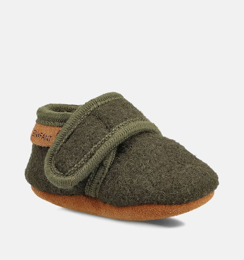 Enfant Rosin Pantoufles pour b&eacute;b&eacute; en Vert fonc&eacute; pour filles, gar&ccedil;ons (379551)