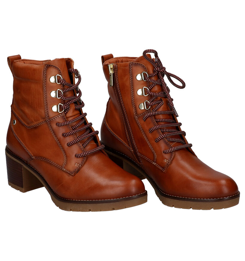 Pikolinos Bottines à lacets en Cognac en cuir (298131)