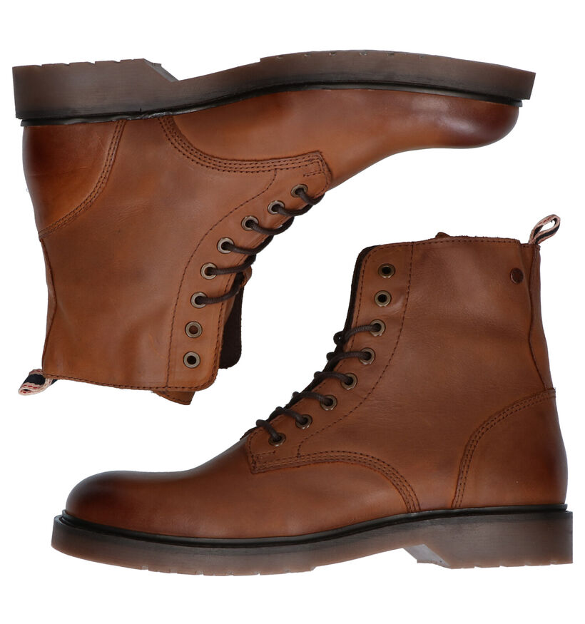 Jack & Jones Norse Cognac Boots in leer (278262)