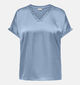 ONLY Carmakoma Brynja Blauwe Satijnen blouse voor dames (353237)