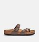 Birkenstock Mayari Birko-Flor Birkibuc Tongs en Marron pour femmes (369523)