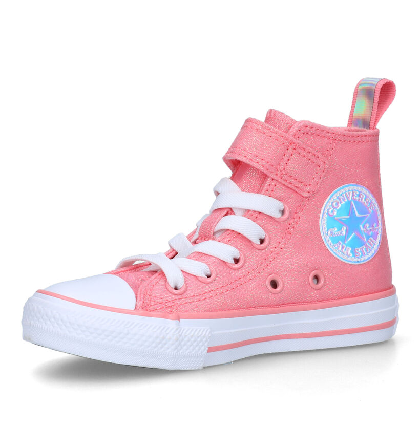 Converse Chuck Taylor All Star 1V Easy On Baskets en Rose pour filles (325486)