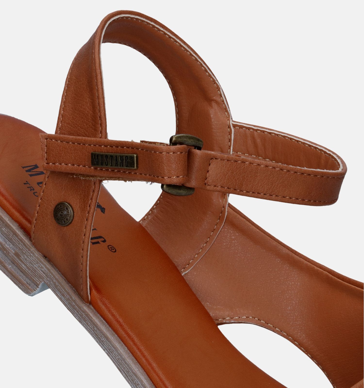 Mustang sandalen cognac best sale