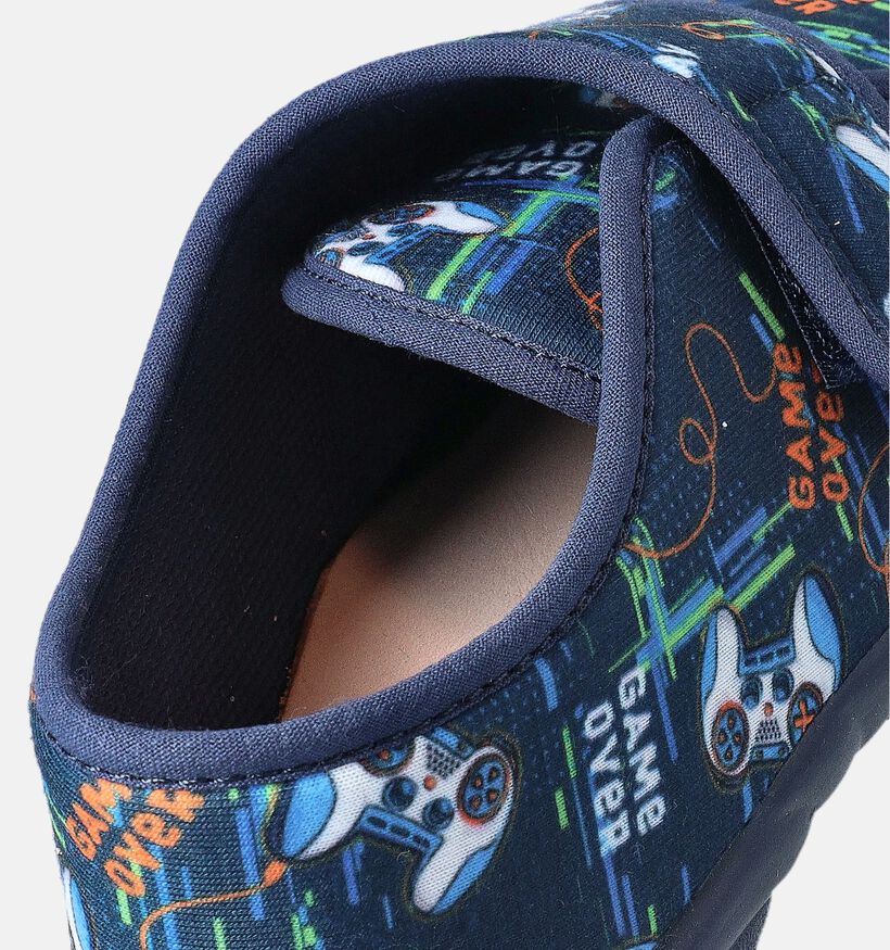 Milo et Mila Pantoufles en Bleu Foncé pour filles, garçons (358493) - pour semelles orthopédiques