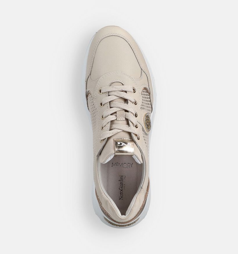 NeroGiardini Lichtbeige Sneakers voor dames (370655) - geschikt voor steunzolen