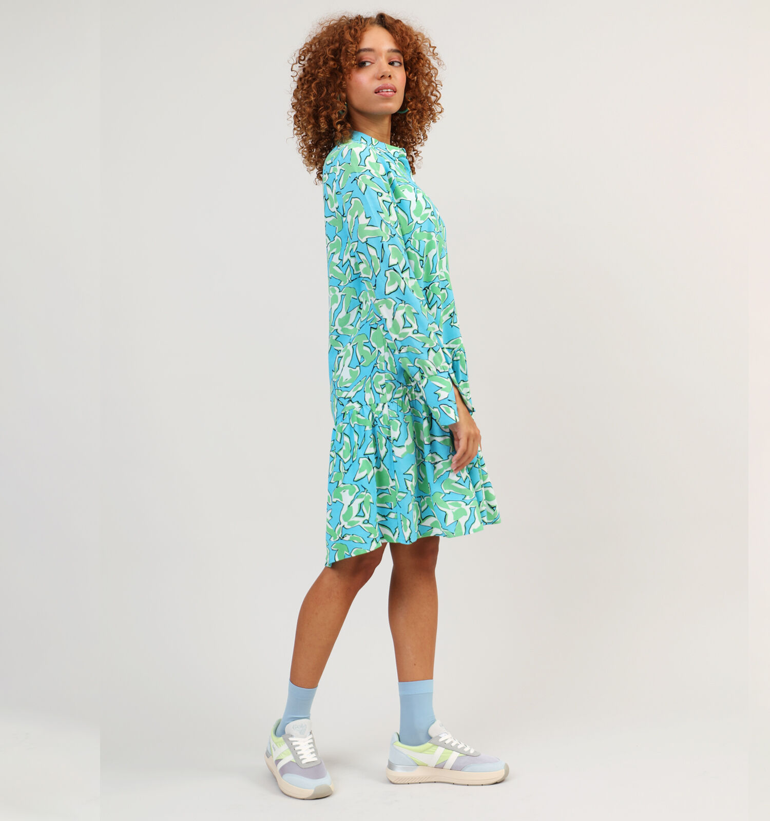 A lijn jurk turquoise