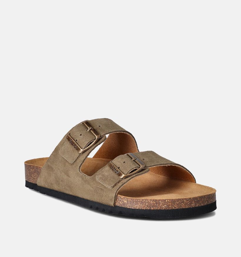 Scholl Nu-pieds casual en Vert kaki pour hommes (357577)