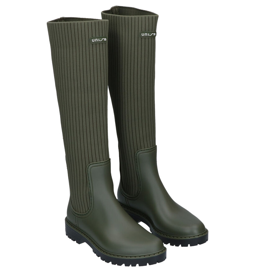 Unisa Alerce Kaki Regenlaarzen in kunststof (297879)