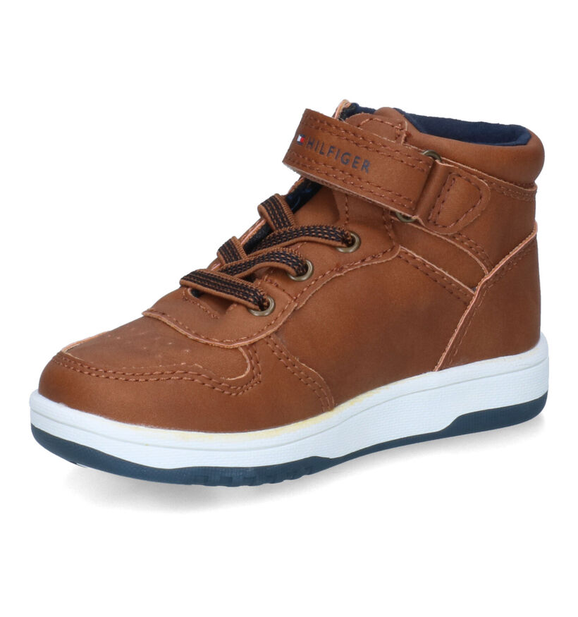 Tommy Hilfiger Cognac Hoge Sneakers voor jongens (312042)