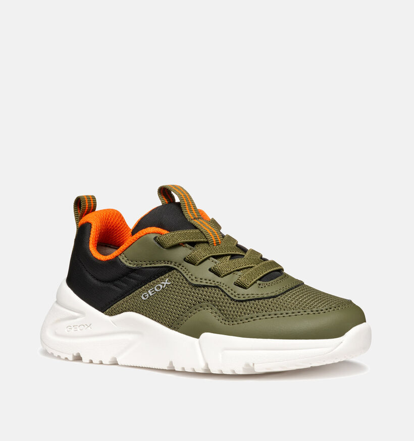 Geox Loftus Kaki Veterschoenen voor jongens (353809) - geschikt voor steunzolen