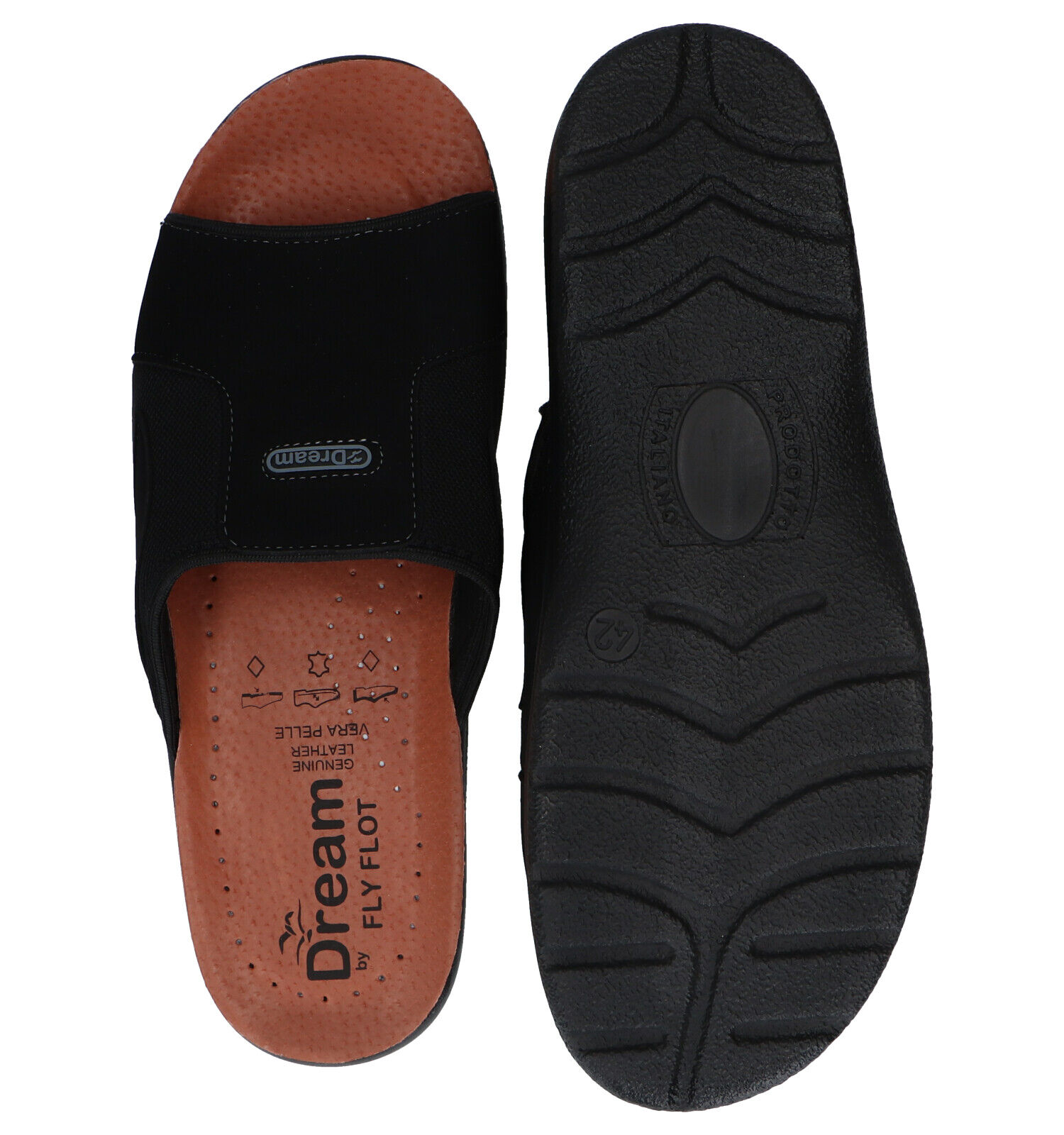 Fly Flot Zwarte Slippers Heren Slippers Online op TORFS.BE