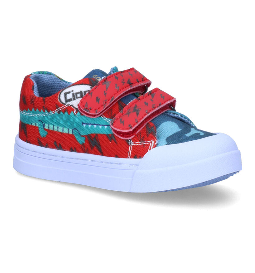 Go Banana's Alligator Rode Sneakers in stof (303323)