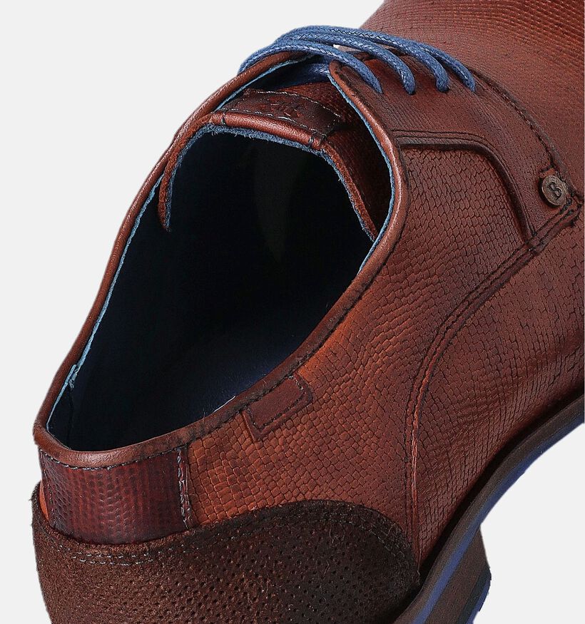 Berkelmans Oulton Cognac Geklede veterschoenen voor heren (357852) - geschikt voor steunzolen