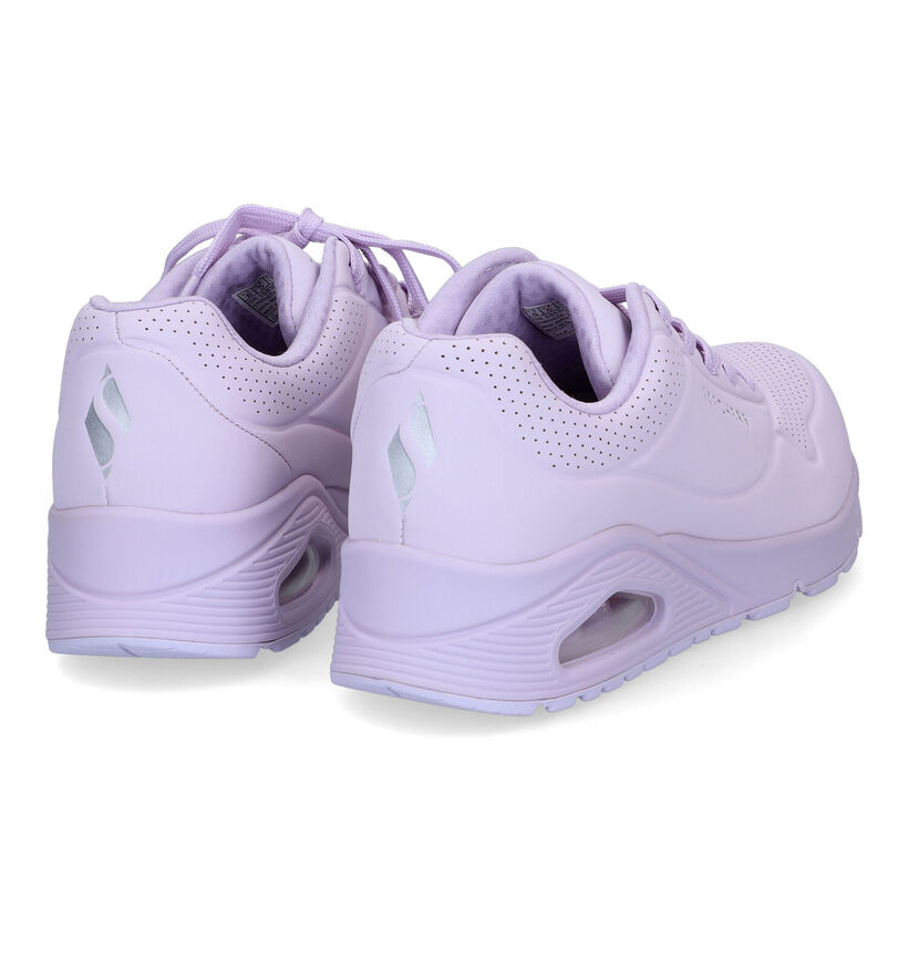 Skechers Uno Frosty Kicks Baskets en Mauve pour femmes (334206) - pour semelles orthopédiques