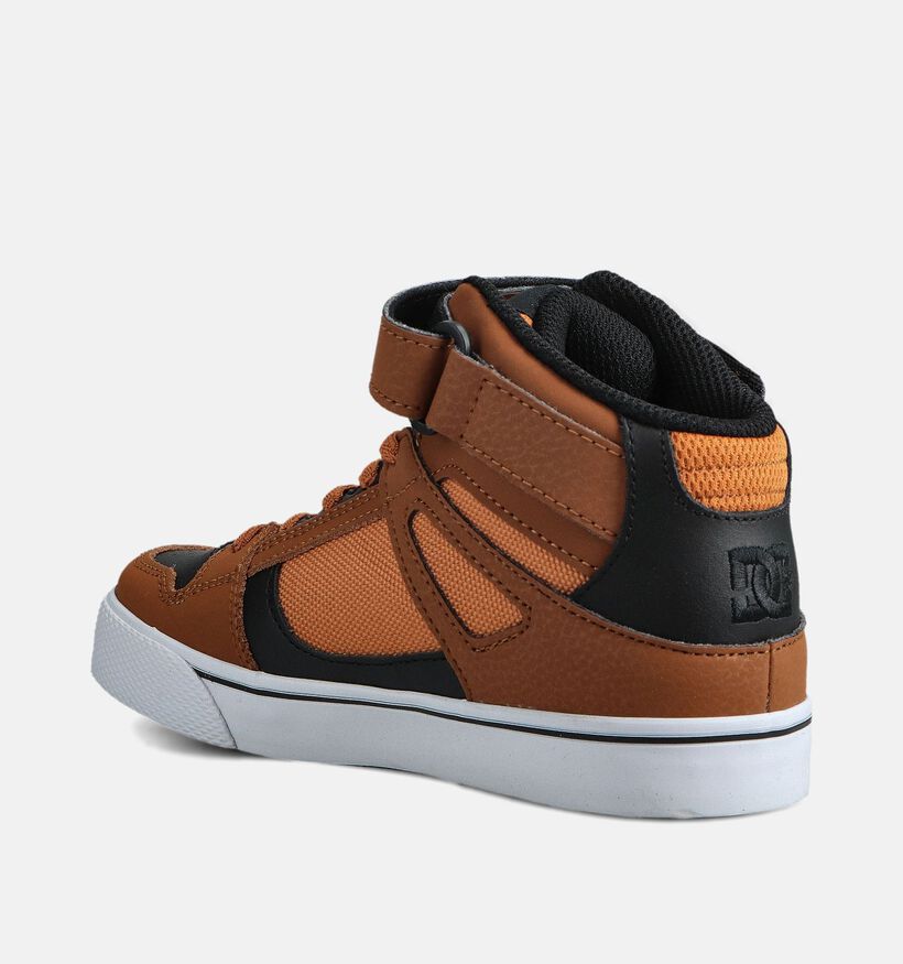 DC Shoes Pure High Top Baskets montantes en Cognac pour garçons (360799)