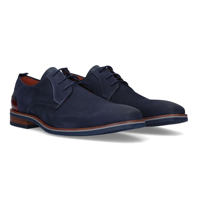 Van Lier Amalfi Chaussures classiques en Bleu pour hommes (322508)