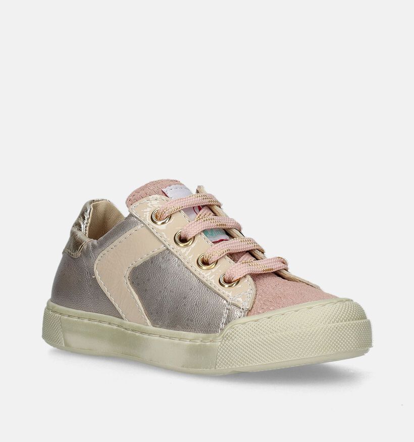 Naturino Clarendon Zip Rose gold Sneakers voor meisjes (339323) - geschikt voor steunzolen