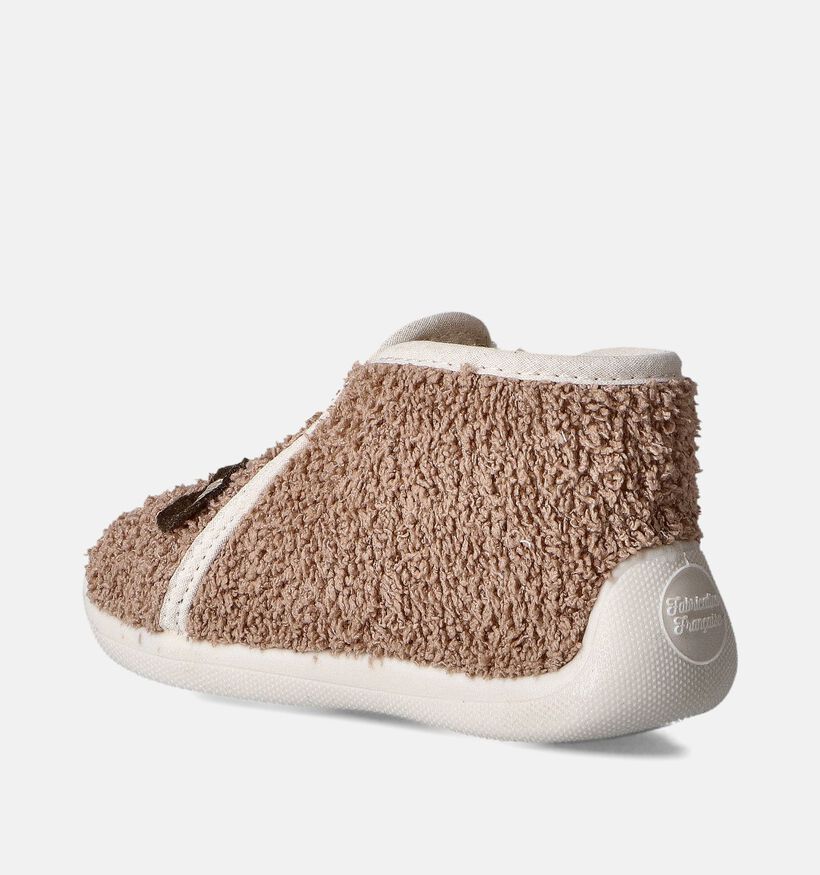 Milo en Mila Beige Teddy Pantoffels voor meisjes (358495) - geschikt voor steunzolen