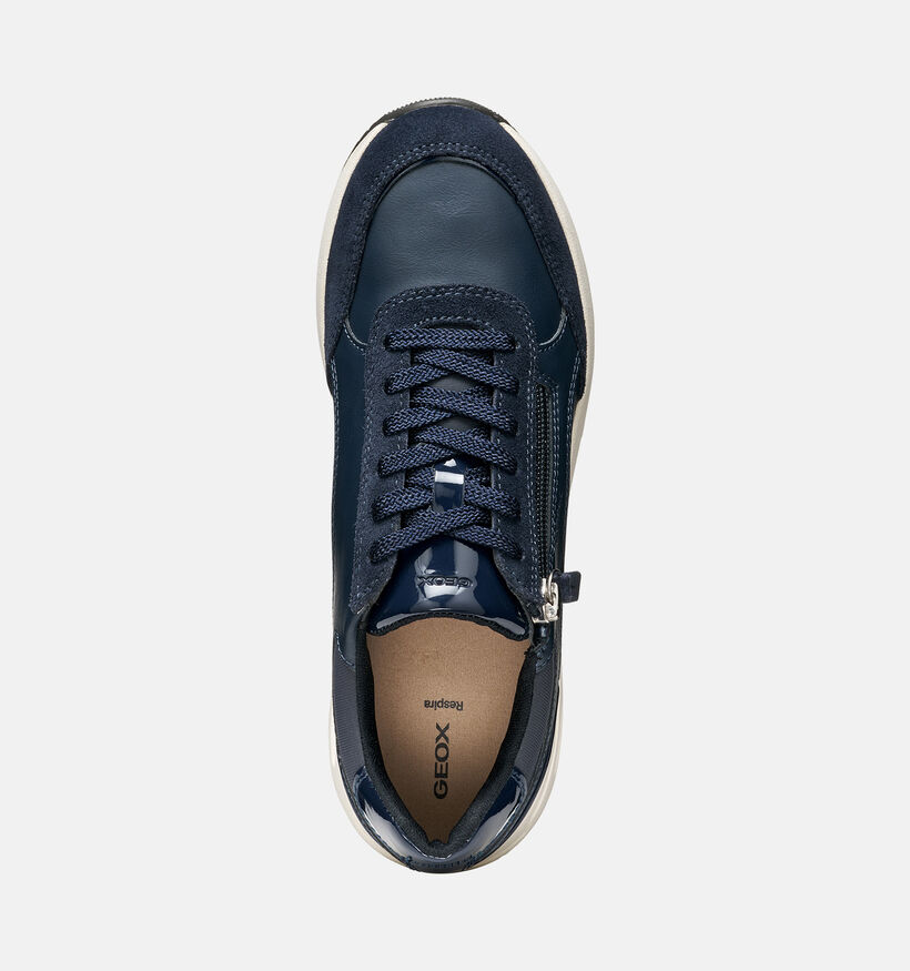 Geox Bulmya Donkerblauwe Sneaker met Veter en Rits voor dames (377777) - geschikt voor steunzolen