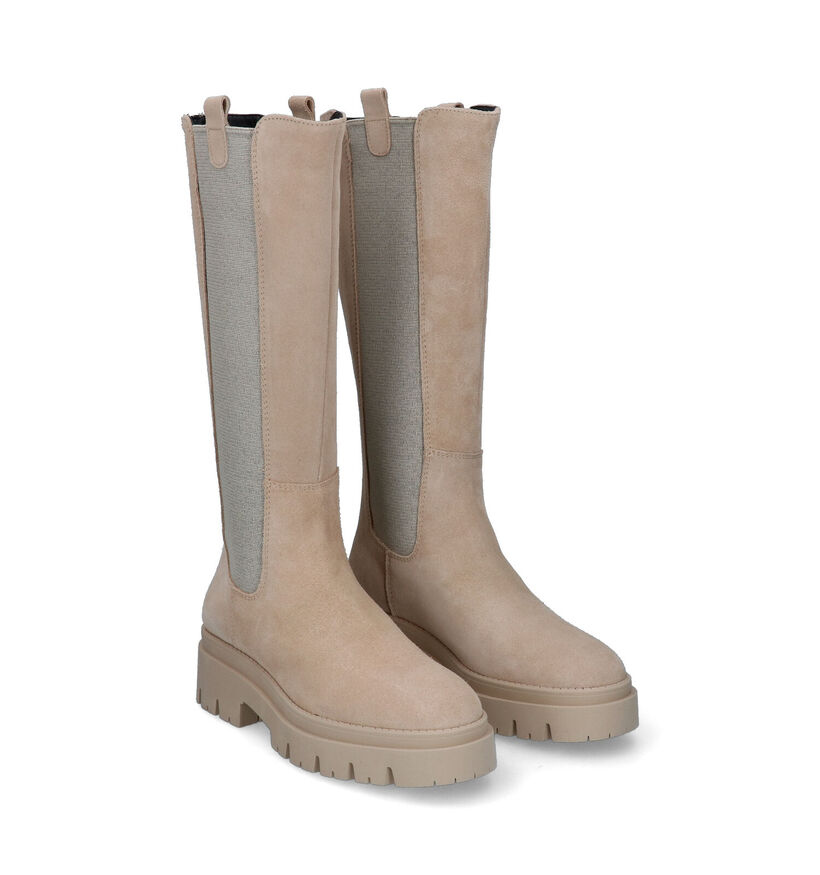 Tamaris Bottes hautes en Beige clair en nubuck (315483)