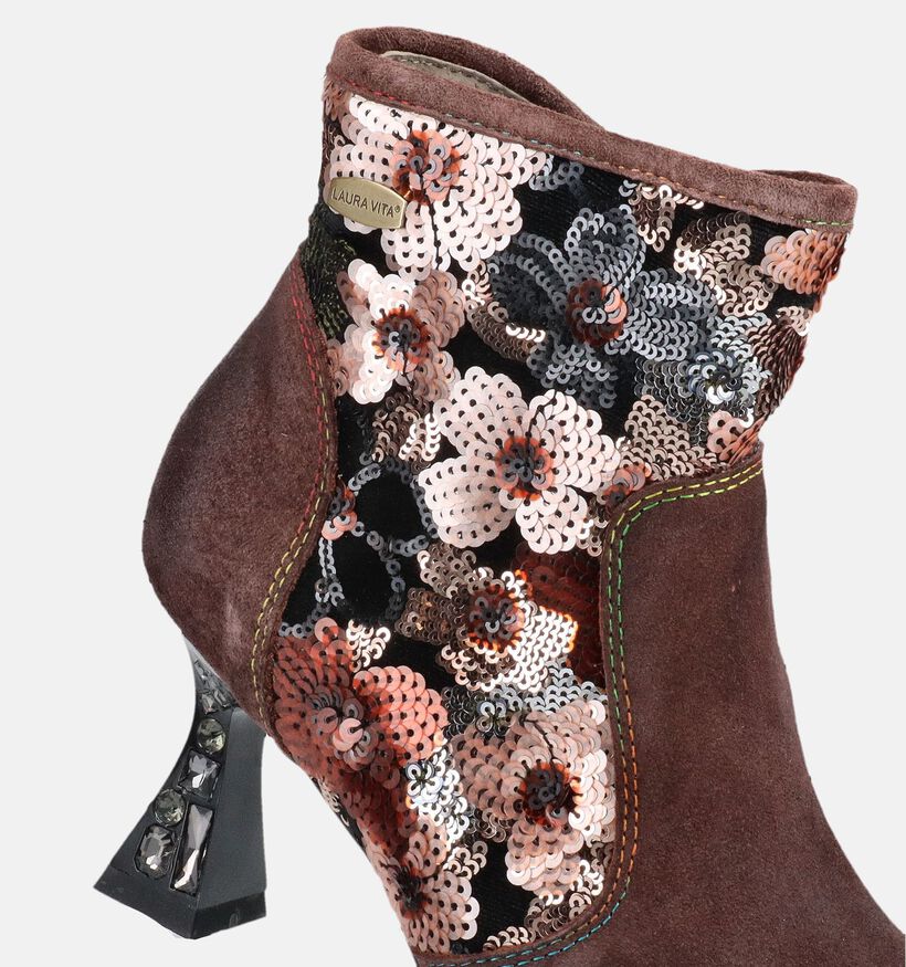 Laura Vita Oliveo 11 Bottines en Brun fonc&eacute; pour femmes (381117)