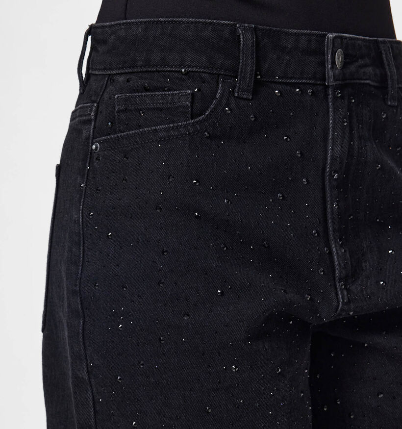 Pieces Gabi Zwarte Short met Steentjes voor dames (372385)