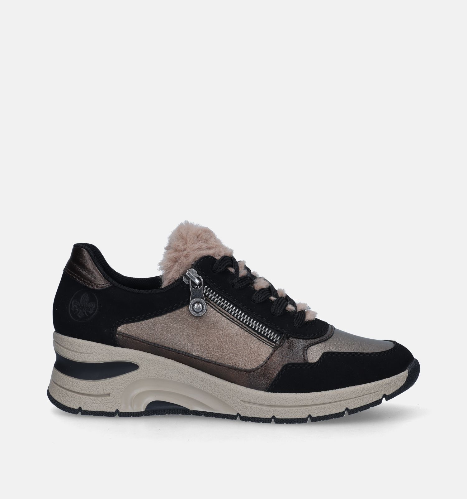 Rieker Zwarte Sneakers Dames Sneakers Online op TORFS.BE