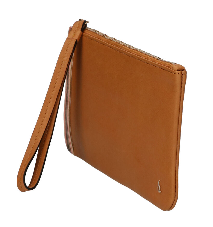 Abbacino Porte- monnaie zippé en Orange en cuir (274325)