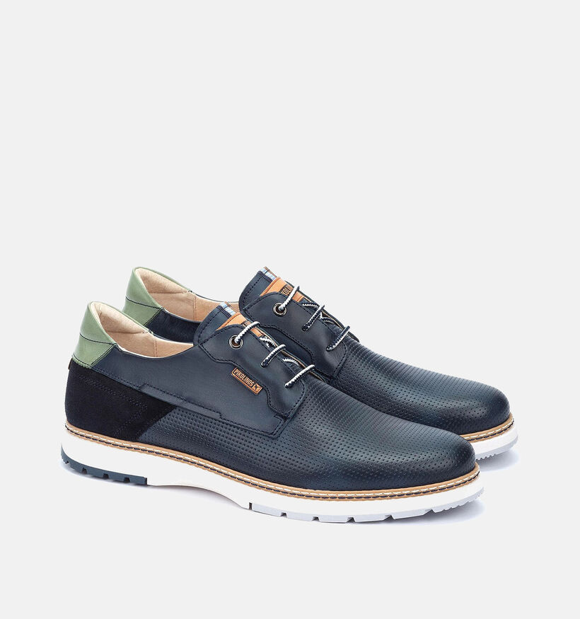 Pikolinos Olvera Blauwe Veterschoenen voor heren (355443) - geschikt voor steunzolen