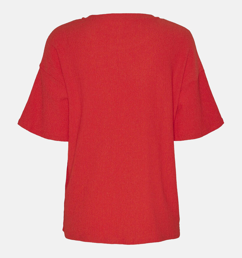 Pieces Luna T-shirt oversized en Rouge pour femmes (337341)