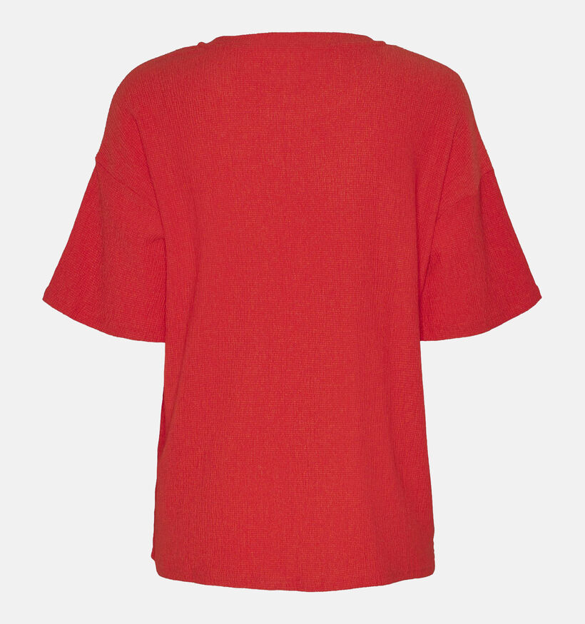 Pieces Luna Rood Oversized T-shirt voor dames (337341)