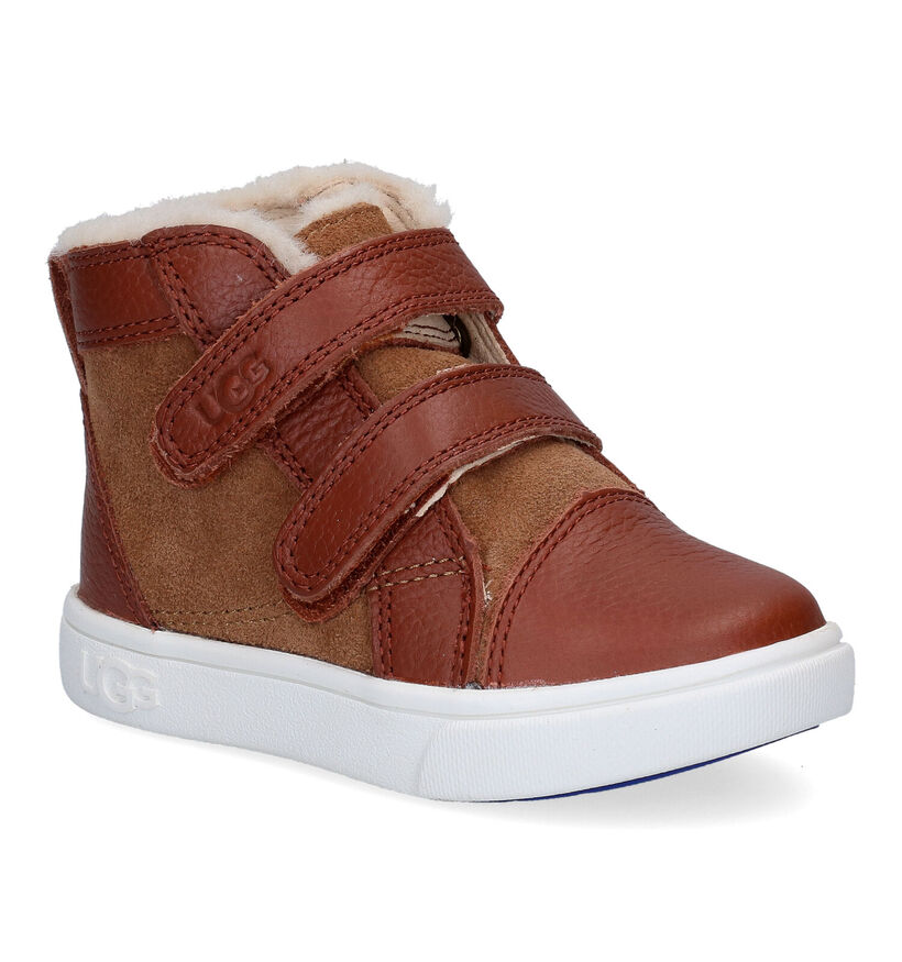 UGG Rennon II Bottes en Cognac en cuir (294902)