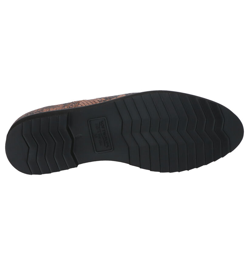 Softwaves Cognac Veterschoenen in leer (261477)