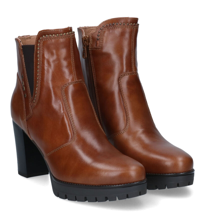 NeroGiardini Bottines à talons en Cognac en cuir (314608)