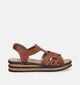 Rieker Cognac Sandalen met sleehak voor dames (339081)