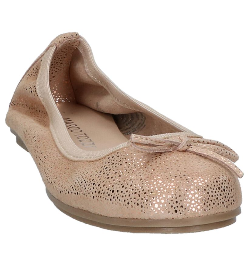 Marco Tozzi Ballerines en Rose saumon en cuir (214521)