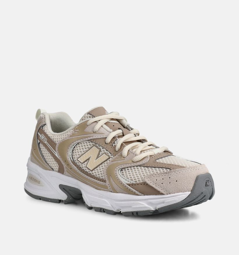 New Balance 530 Lichtbruine/Beige Sneakers voor meisjes (374095) - geschikt voor steunzolen