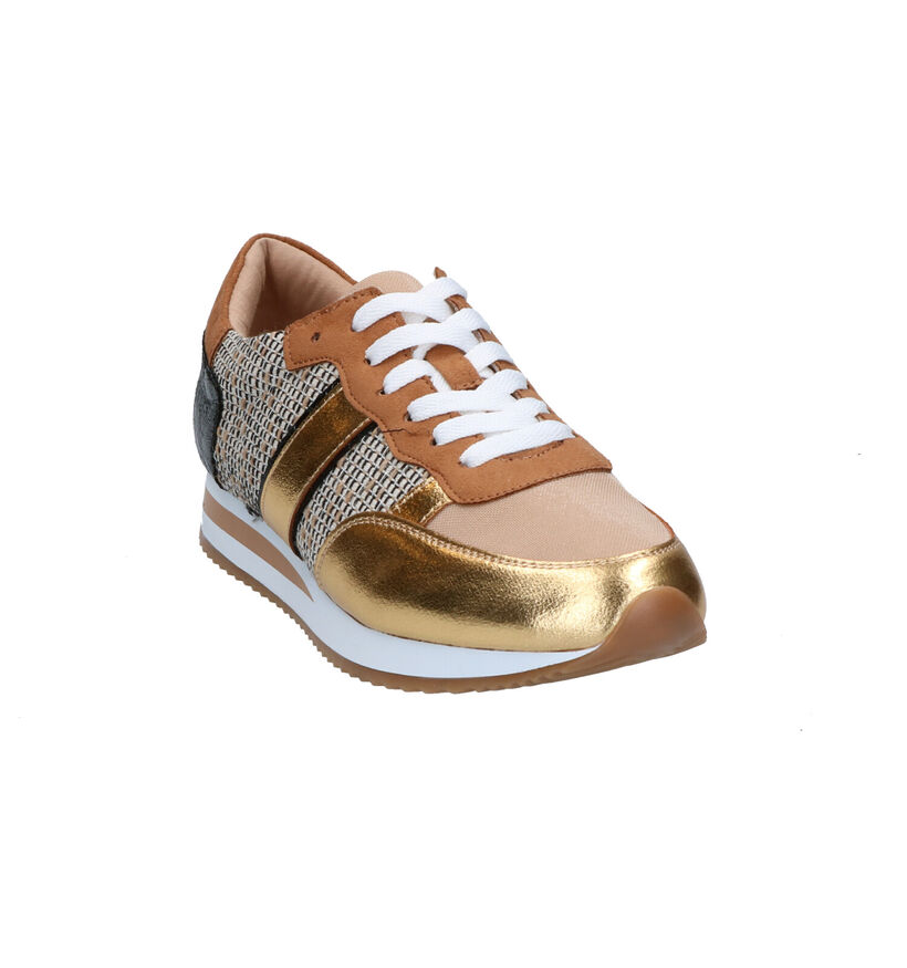 Vanessa Wu Cognac Sneakers in kunstleer (277327)